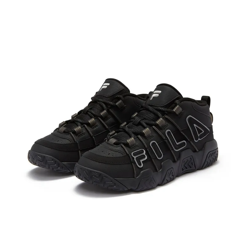 FILA FUSION Barricade Vintage Basketball Shoes Men Mid Top Fading Blue/Limestone-2