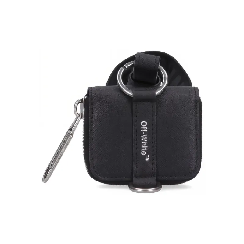 OFF-WHITE Calfskin AirPods Pro Case Shoulder Bag Unisex Black-2