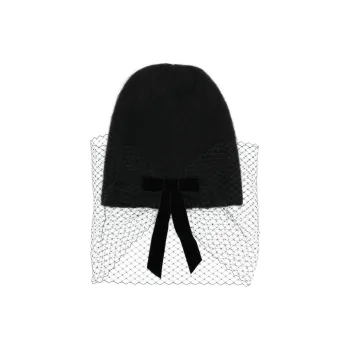 Jennifer Behr Bow Voilette Beanie