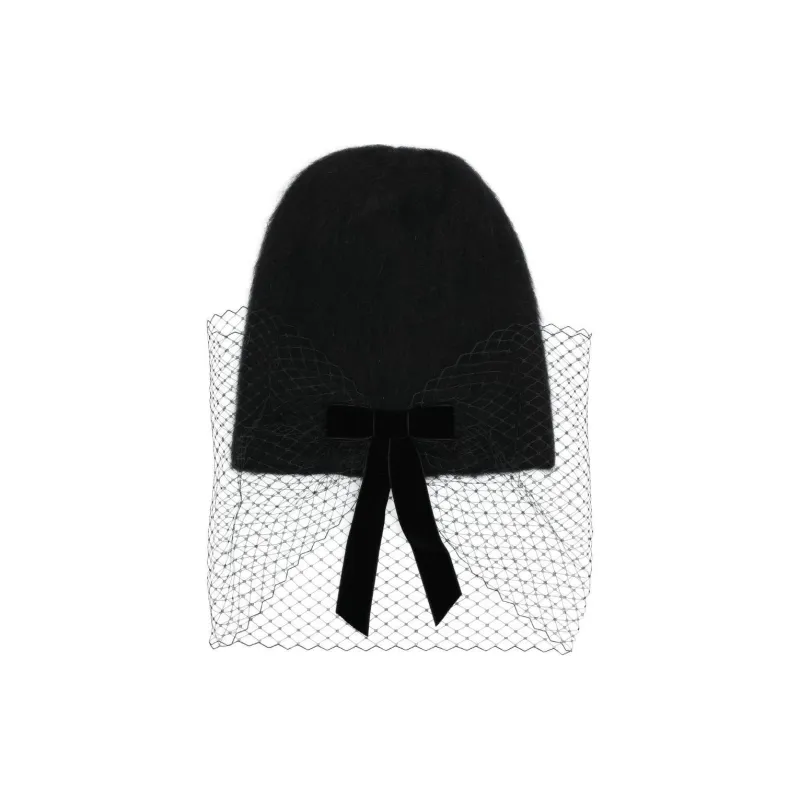 Jennifer Behr Bow Voilette Beanie-0