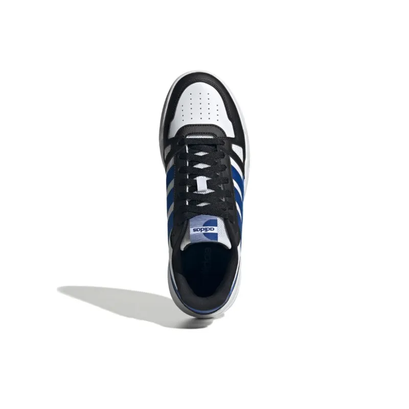 Adidas Anti Slip Wear Resistant Low Top Skateboard Shoes Unisex White Blue-4