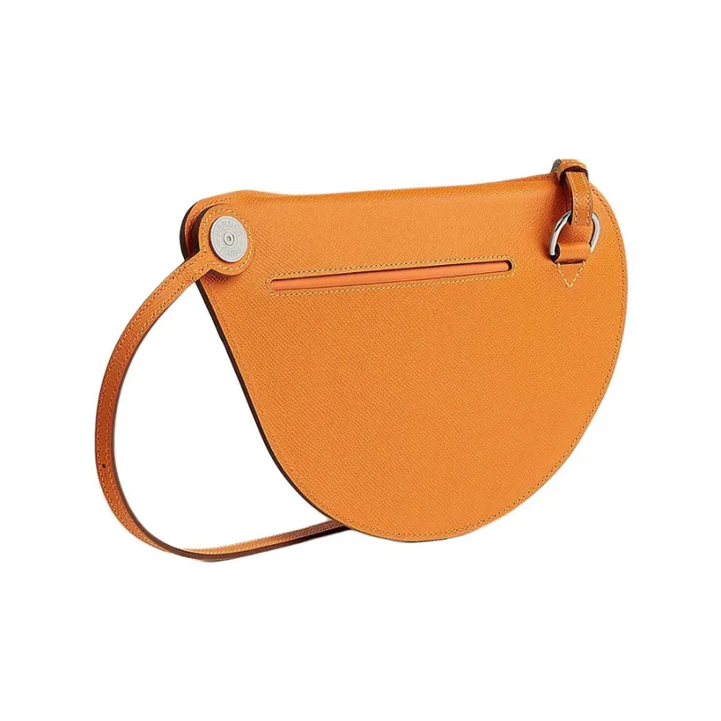 HERMES Petite Course Epsom Leather Crossbody Bag, Shoulder Bag Women's I9 Abricot Apricot-2