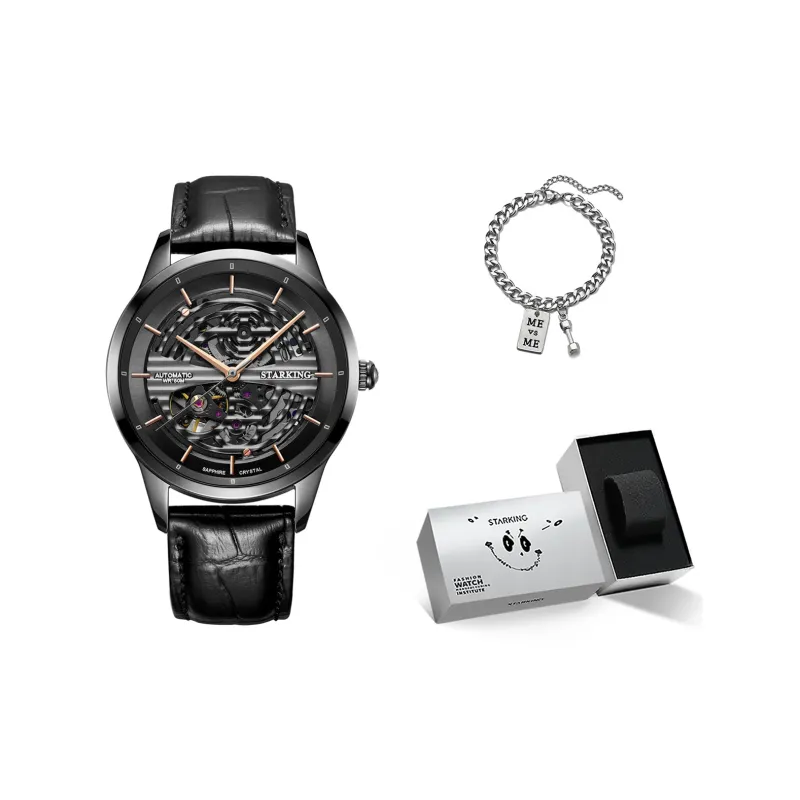 STARKING Automatic Mechanical Movement Stainless Steel Watchband Watch Unisex White Dial-6