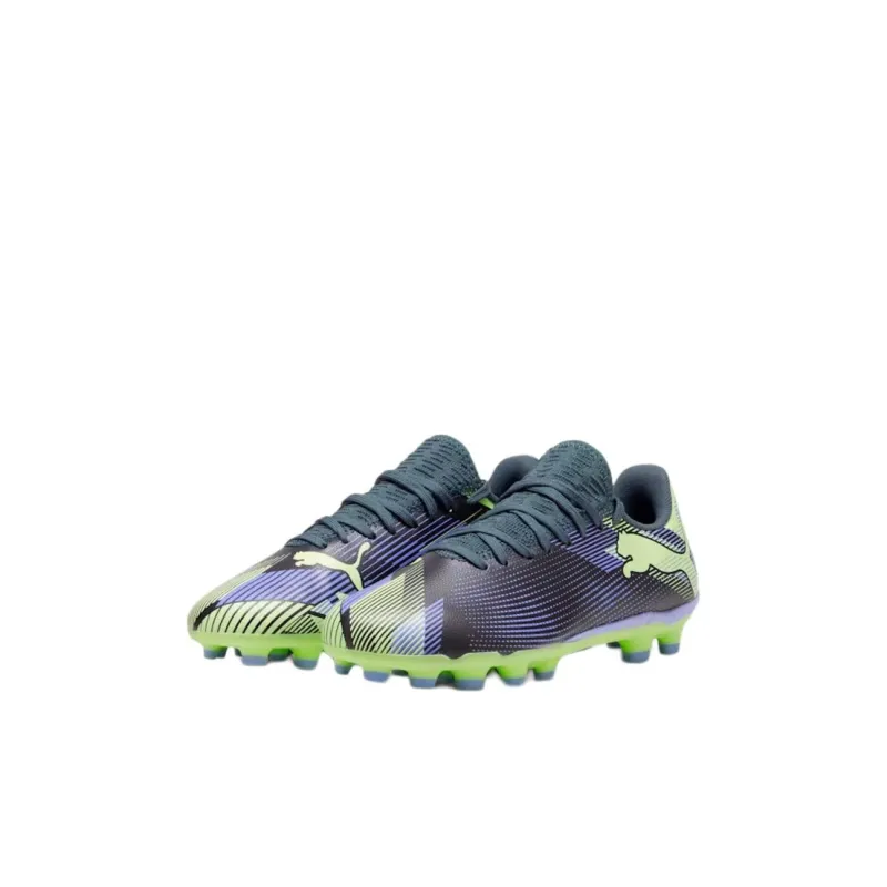 PUMA FUTURE 7 PLAY Anti Slip Wear Resistant Low Top Kids' Soccer Shoes Purple Kids'-2