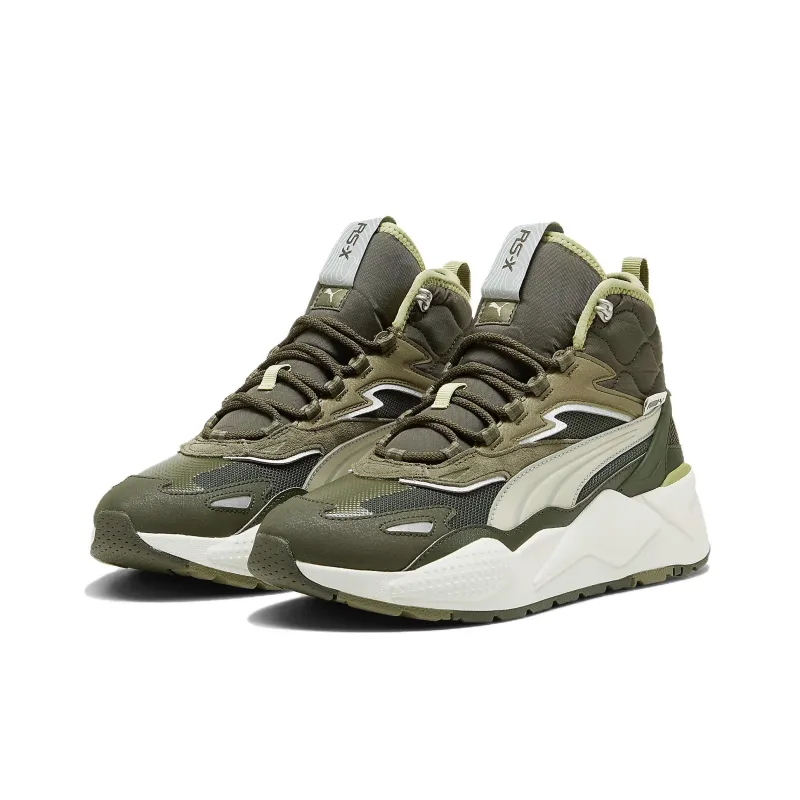 PUMA RS-X Anti-Slip Wear-Resistant High-Top Casual Shoes Men's Dark Olive Green-2