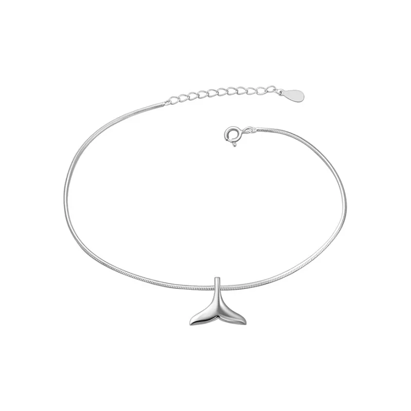 LAOYINJIANG S925 Silver Anklets Women's-0