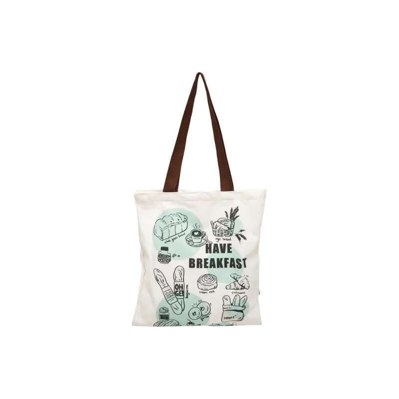 Gorora Canvas Tote Handbag, Shoulder Bag Regular Women's White-4