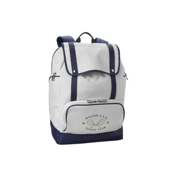 Wilson Polyester Bonded PU Backpack Regular Unisex White Blue