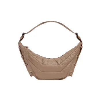 Lemaire Cotton Canvas Croissant Bag Shoulder Bag Crossbody Bag Handbag Small Size Unisex Light Brown