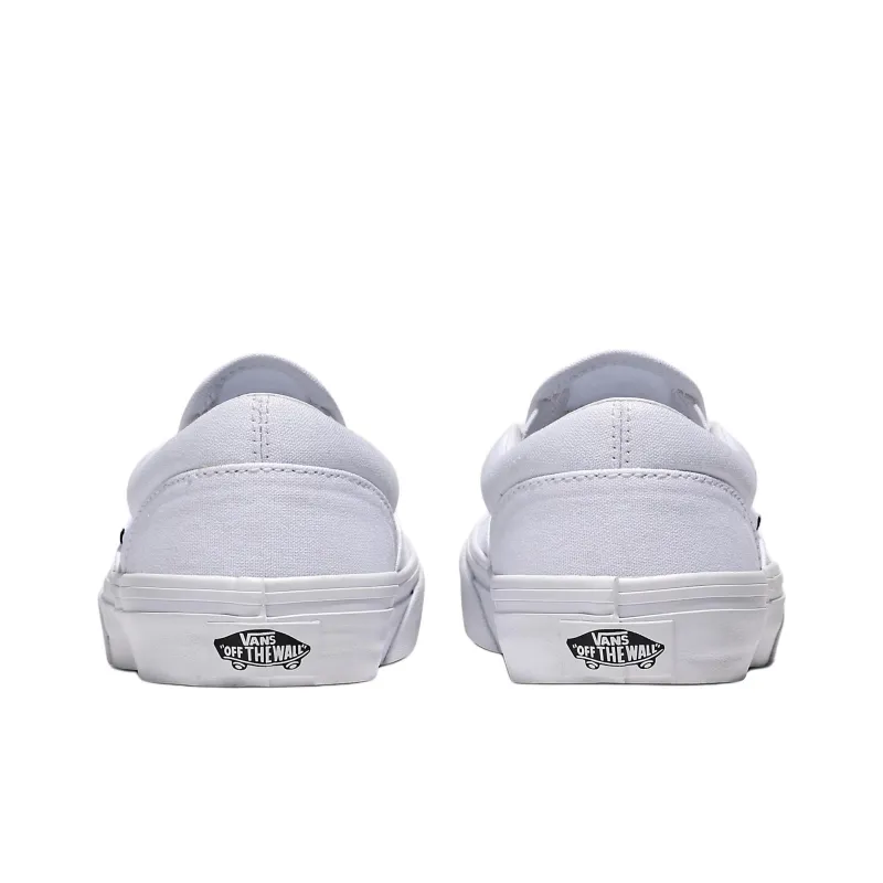 Vans Slip-on Anti-Slip Wear-Resistant Low-Top Kids' Skateboarding Shoes White Teenagers-2