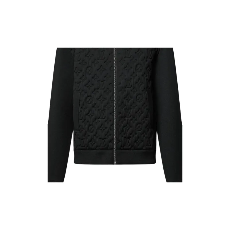 LOUIS VUITTON Monogram Padded Wool Blend Bomber-3