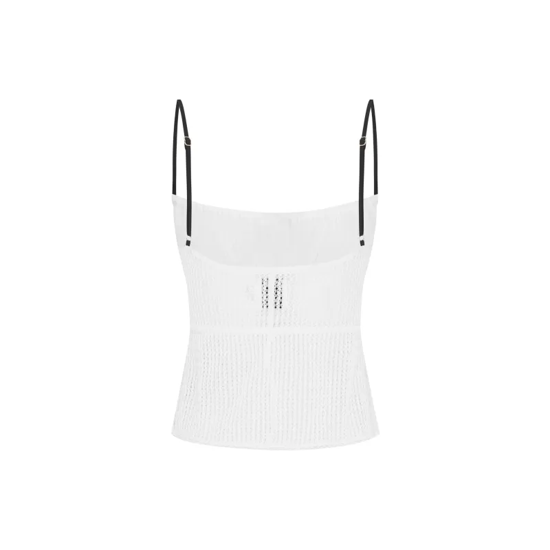 WITH JEAN FW24 Isadora Top Camisole Women's WHITE/White-1