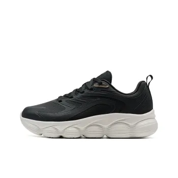 XTEP Cushioned Slip-Resistant Low-Top Casual Running Shoes Women's Black White
