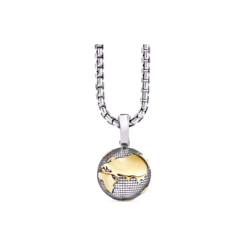 David Yurman 18K Gold Pendants Men's Silver-0