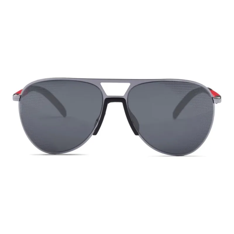 PRADA Metal Aviator Sunglasses Men's Gray-1