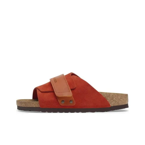 Birkenstock Kyoto Series Slide Slippers Unisex Red Narrow Fit