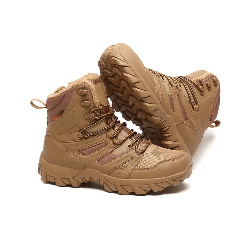 Wooden Rabbit Thermal Abrasion Resistant Cushioning Height Increasing Slip Resistant Short Outdoor Boots Men's-2