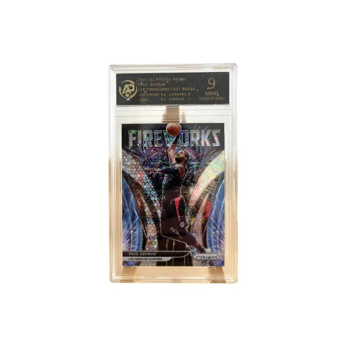 PANINI Paul George Los Angeles Clippers Prizm Firework Teca Silver Bubbles Refractor Player Card 9/10 Graded Cards 1 Pc