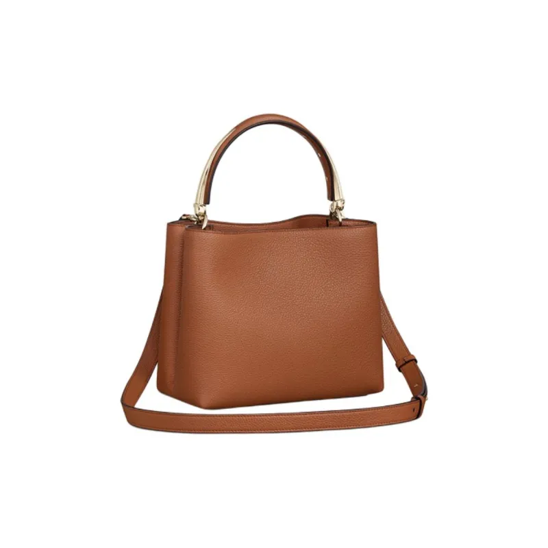 CARTIER Grained Calfskin One Shoulder Handbags Small Size Women's Caramel-0