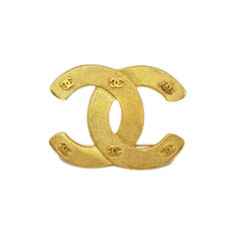 CHANEL 1994 Logo embossed Cc Brooch-1