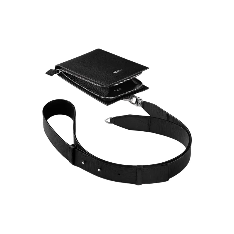 CARTIER Grained Calfskin Cell Phone Pouch Unisex Black-2