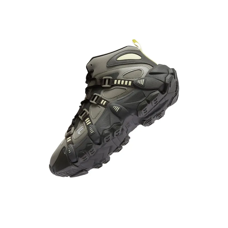 FILA FUSION EXOCET Slip-Resistant Mid-Top Casual Shoes Men's Green Gray-4