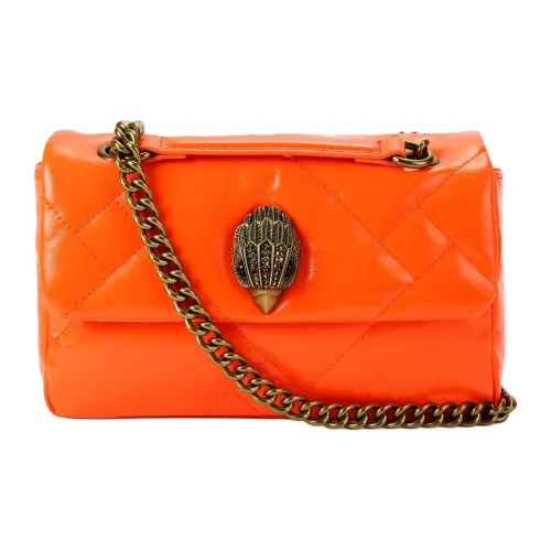 Kurt Geiger London Kensington Heart shaped Crossbody Bag Leather Shoulder Bag Crossbody Bag Medium Size Women's Orange