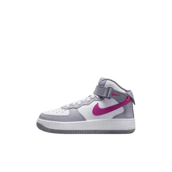 Nike Air Force 1 Anti Slip Wear Resistant High Top Kids Lifestyle Shoes Concrete Gray White Hot Fuchsia Kids'