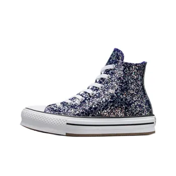 Converse Chuck Taylor All Star Anti Slip Wear Resistant High Top Kids' Skateboarding Shoes Blue White Teenagers