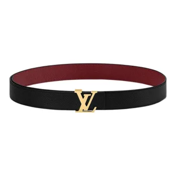 LOUIS VUITTON Leather Belts Women's Black 