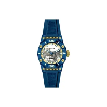 INVICTA Wrist Watch Automatic Mechanical Movement Silicone Strap 52mm Cut-Out Dial Men's Watches