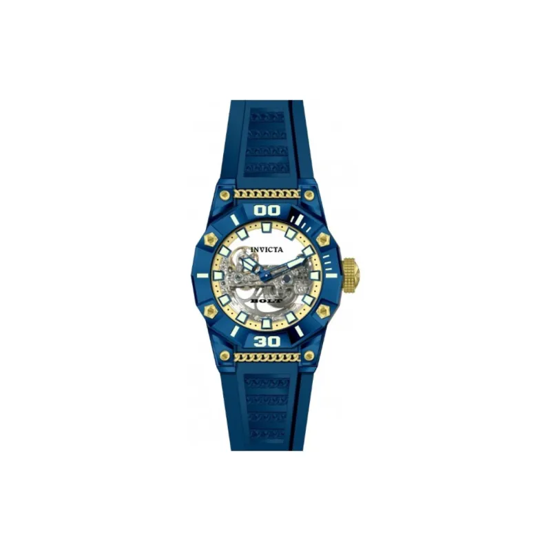 INVICTA Wrist Watch Automatic Mechanical Movement Silicone Strap 52mm Cut-Out Dial Men's Watches-0
