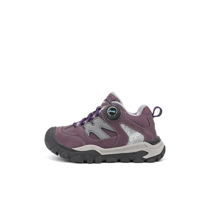 Jeep Slip-Resistant Anti-Kick Wear-Resistant Warm Low-Top Kids Lifestyle Shoes Red Cane Purple/Glacier Gray Kids'-0