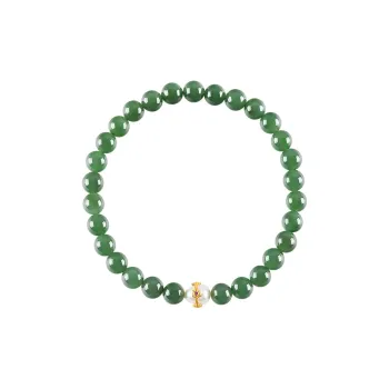 Green Craftsman Hetian Jade Bracelets Jasper Women's