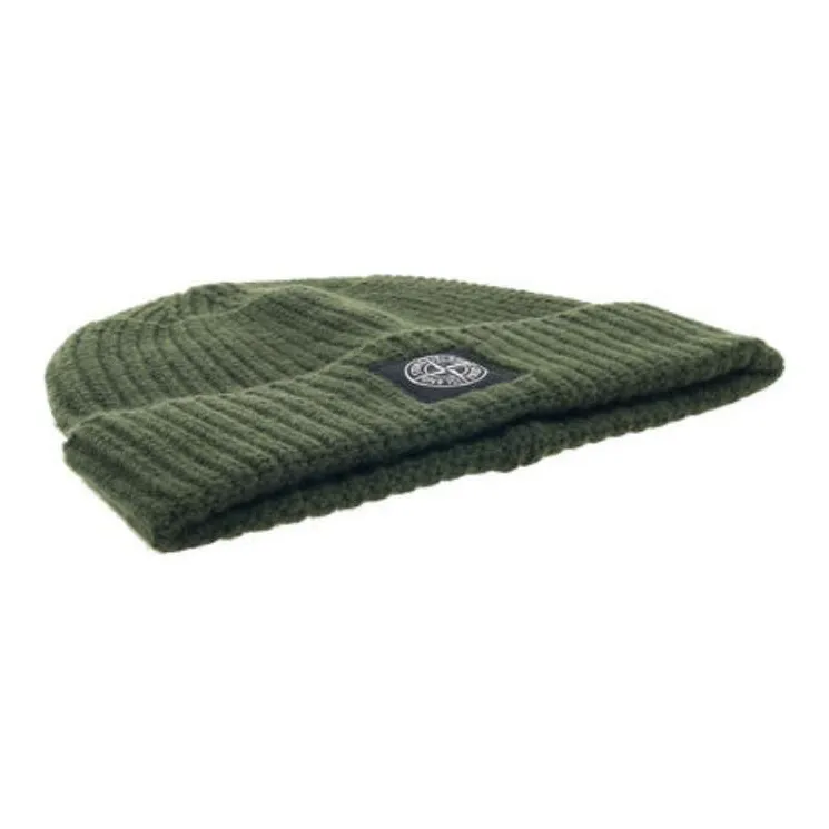 STONE ISLAND Compass Appliqué Virgin Wool Beanie-3