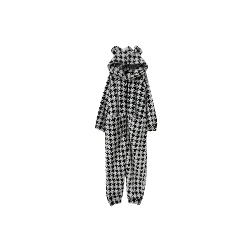 Qiao Ni Tong Home Onesies Women's Black Gray