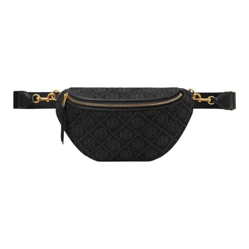 TORY BURCH T Monogram Leather Fanny Pack Women's Black