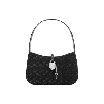 MICHAEL KORS Lyra Artificial Leather Shoulder Bag Small Size Women's Black