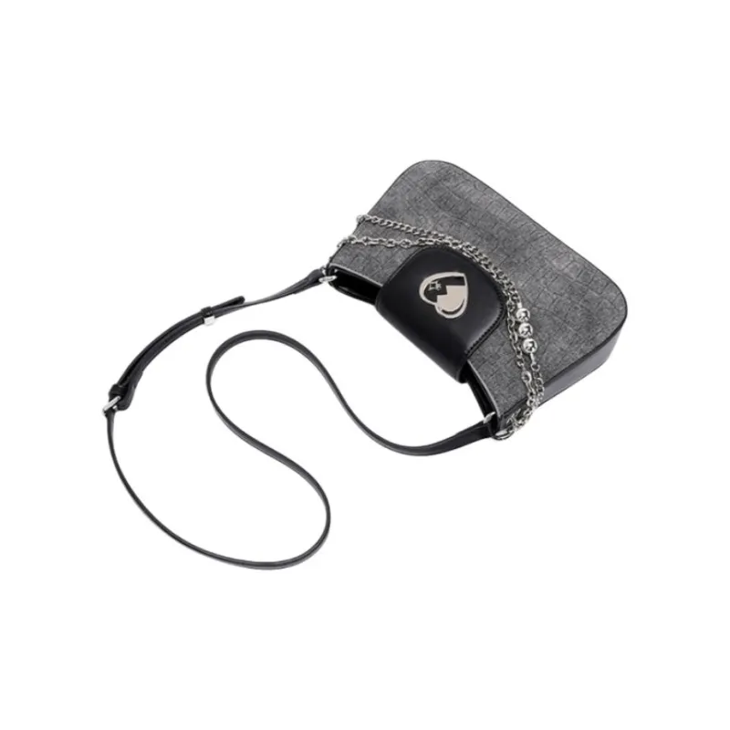PT'SON PU Underarm Crossbody Bag, Shoulder Bag Regular Women's Gray-5