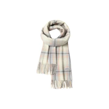 CARTELO Polyester Knit Scarves Unisex White/Pink