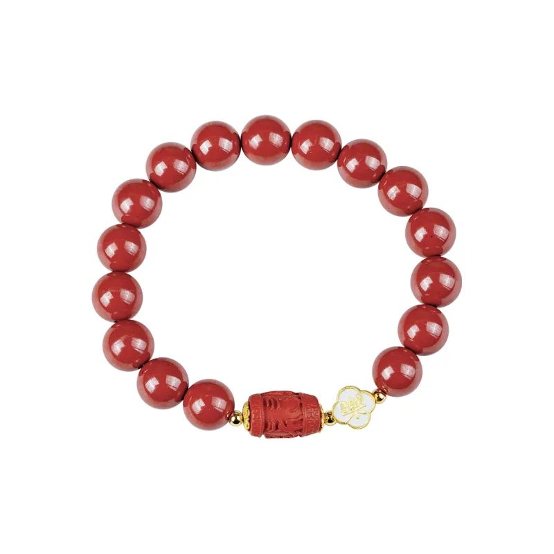 BUDALAGONG Cinnabar Beaded Bracelet, Career Luck Exploding Unisex-0