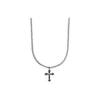 EMANUELE BICOCCHI Cross Pendant Beaded Chain Necklace