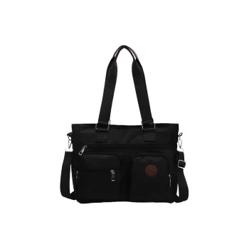 Yalu Nylon Handbag Regular Women's Ecru/Brown/Black