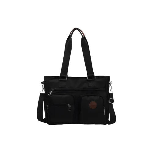 Yalu Nylon Handbag Regular Women's Ecru/Brown/Black