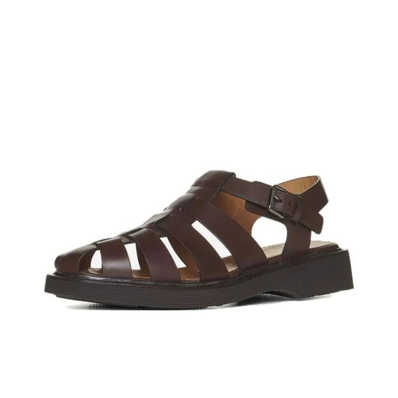 CHURCH'S Caged Leather Sandals-4