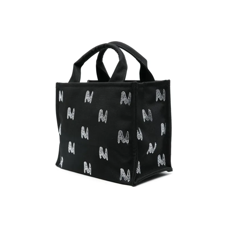 MSGM Crystal embellished Logo Tote Bag-1