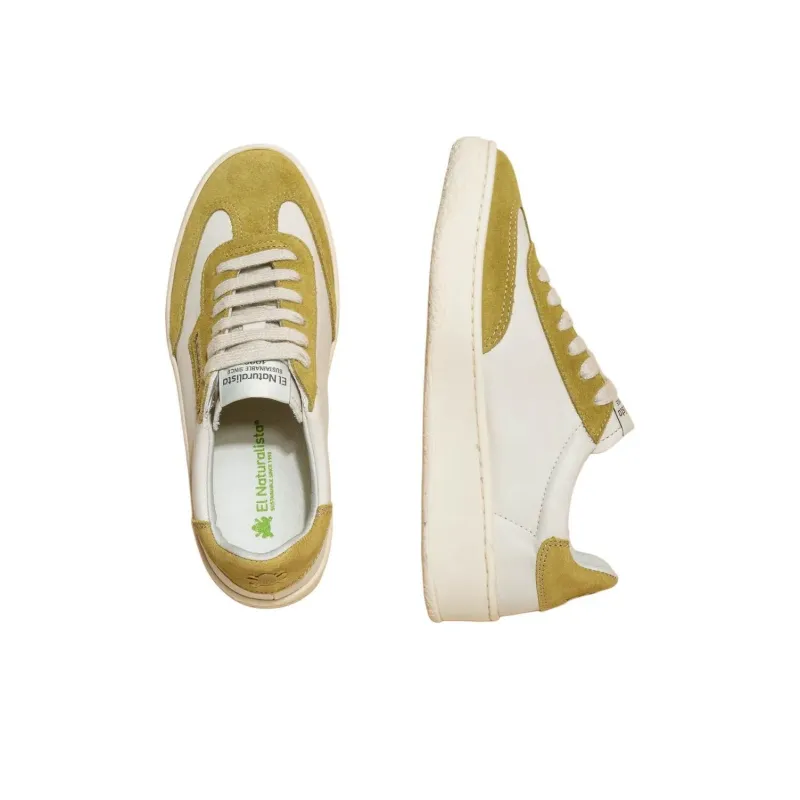 El Naturalista Tierra Low-Top Skateboard Shoes Unisex White Green-3