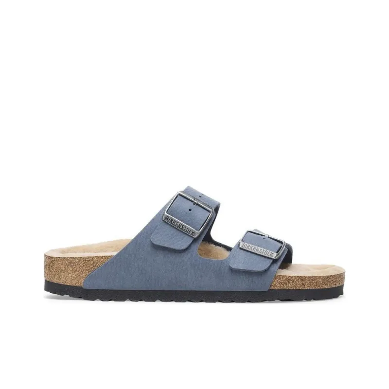 Birkenstock Arizona Shearling EVA Slip-Resistant Slide Slippers Unisex Blue Narrow Fit-1