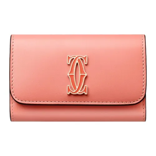 CARTIER C De Cartier Collection Calfskin Wallet Women's Light Coral