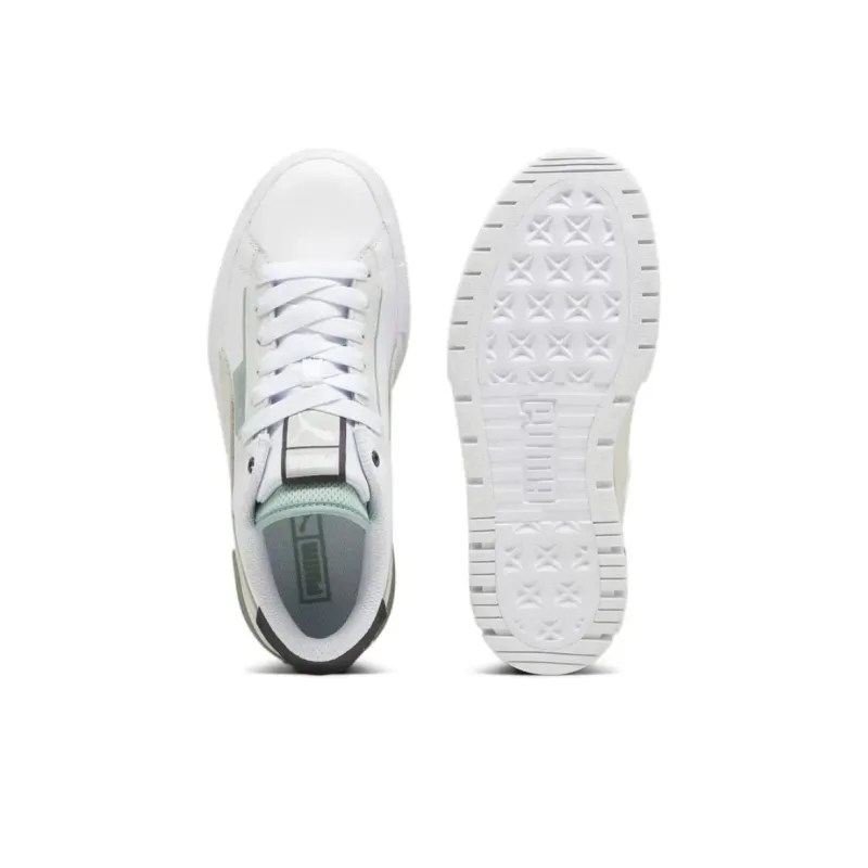 PUMA Mayze Anti Slip Wear Resistant Low Top Skateboard Shoes Unisex White-2
